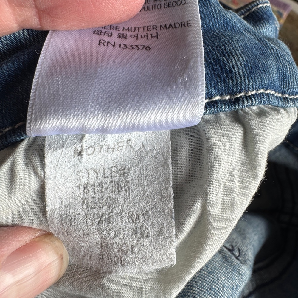 Mother The Pixie Fray Skinny Jeans Losing Control size 27 - Picture 12 of 13